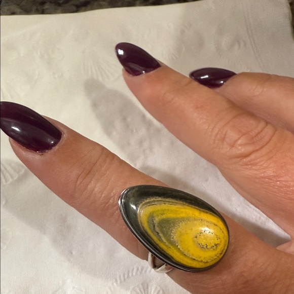Sterling silver Jasper ring - Picture 4 of 5